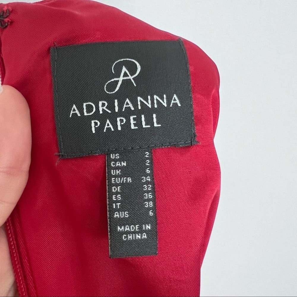NWT ADRIANNA PAPELL 'Mikado' Sleeveless Hi-Low Maxi Dress. Size 2 - Picture 10 of 14